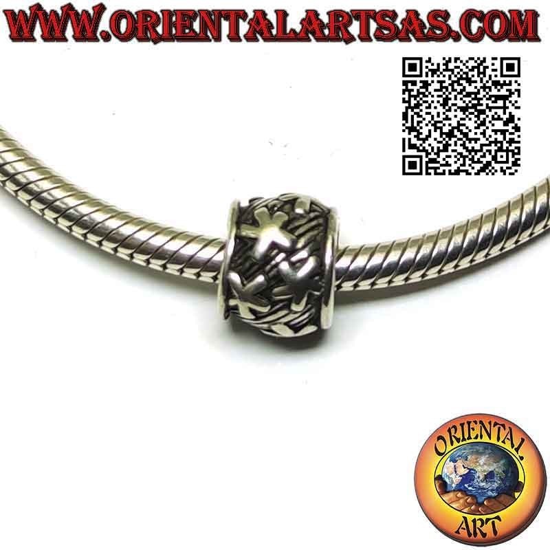 Charms de plata en plata 925 ‰, margaritas en bajorrelieve