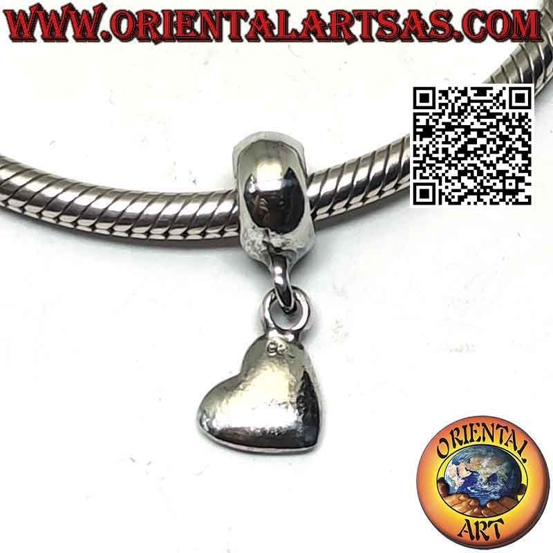 Breloques en argent 925‰, coeur lisse (pendentif)