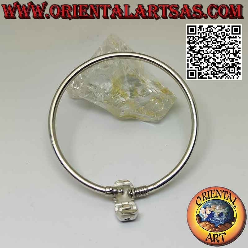 Charms-Armband aus 925 ‰ Silber, starr und glatt mit Verschluss