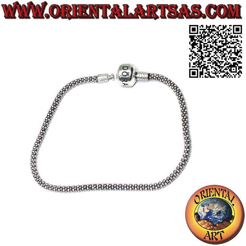 Pulsera de dijes de plata 925 ‰, eslabón "veneciano" con cierre