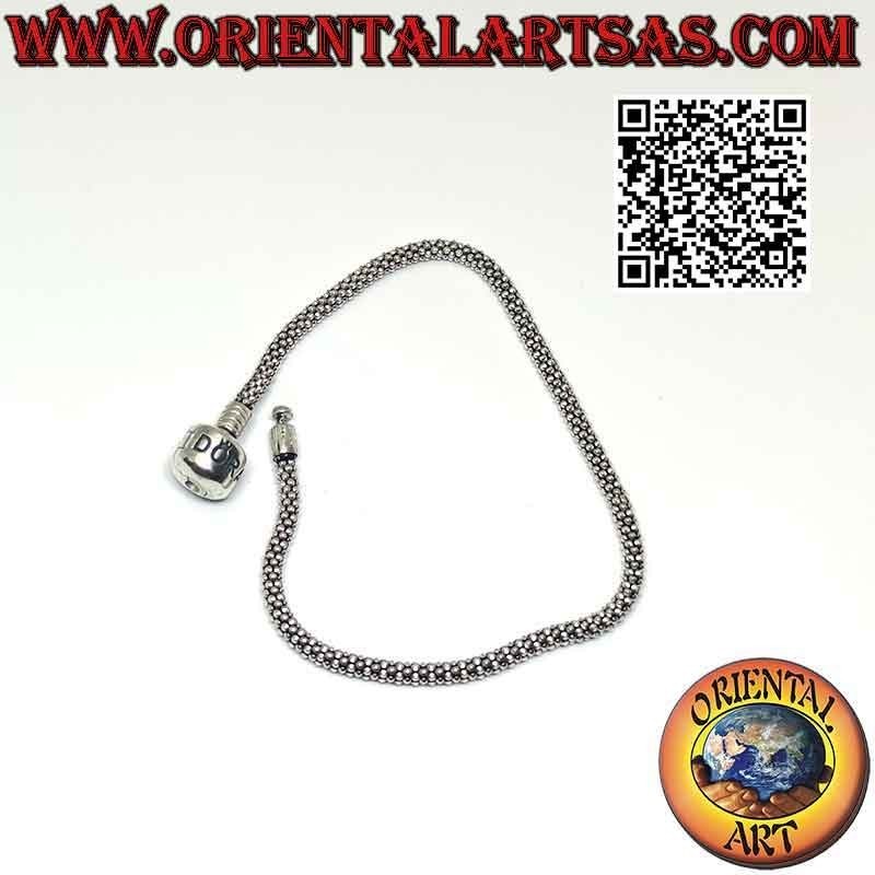 Pulsera de dijes de plata 925 ‰, eslabón "veneciano" con cierre
