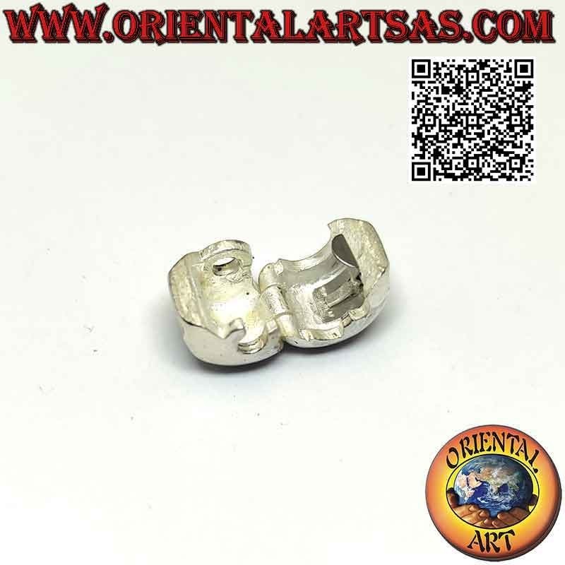 Cierre de plata 925 ‰ para pulsera charms, cilindro liso con escritura "Pandora"