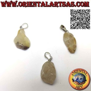 Colgante Cuarzo Rutilado Natural Rodado Hipoalergénico