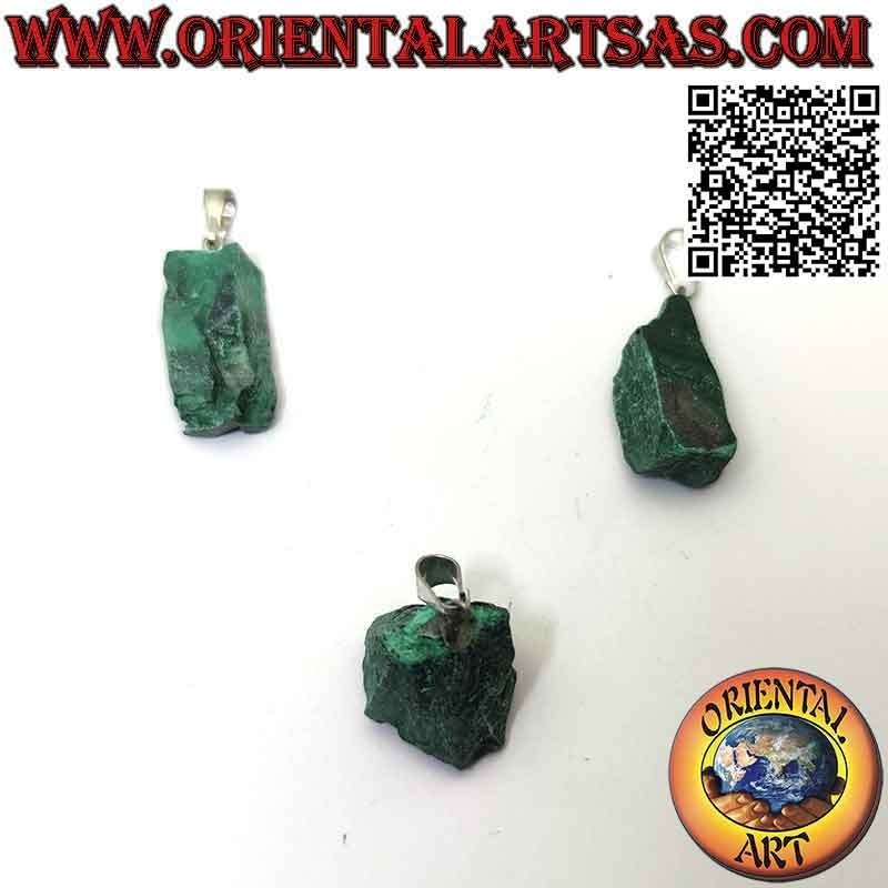 Natural Raw Malachite Pendant - Hypoallergenic | Oriental Art