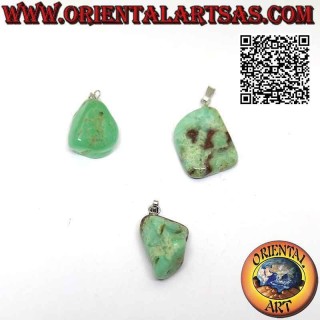 Colgante Crisoprasa Natural Rodada | Hipoalergénico