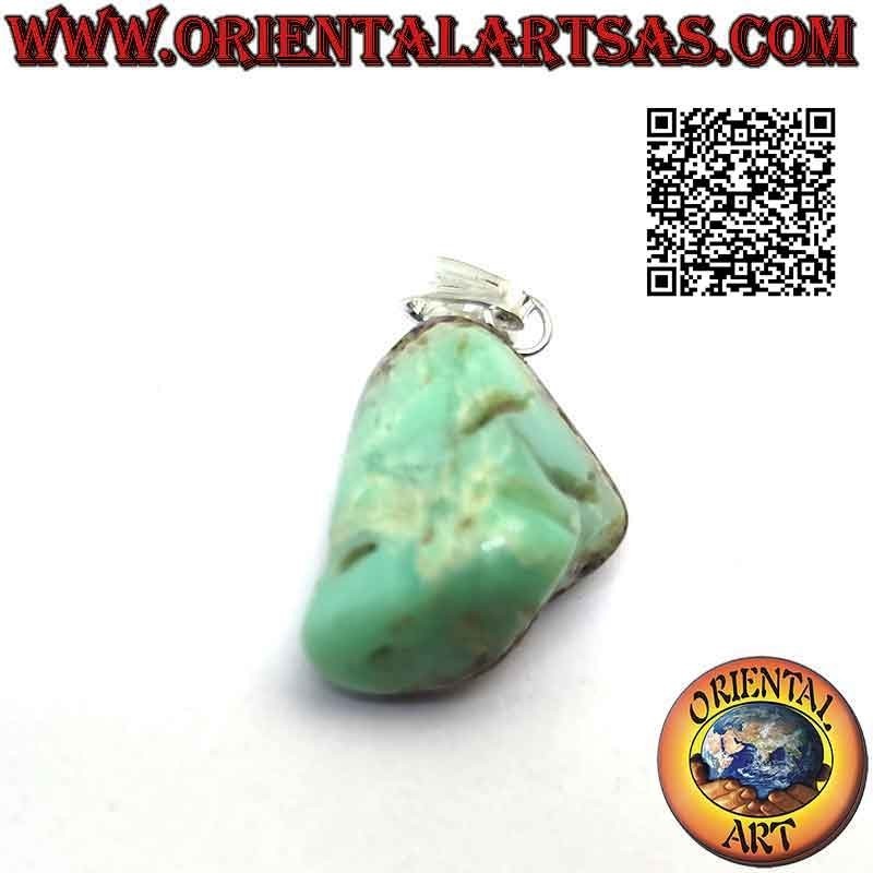 Colgante Crisoprasa Natural Rodada | Hipoalergénico