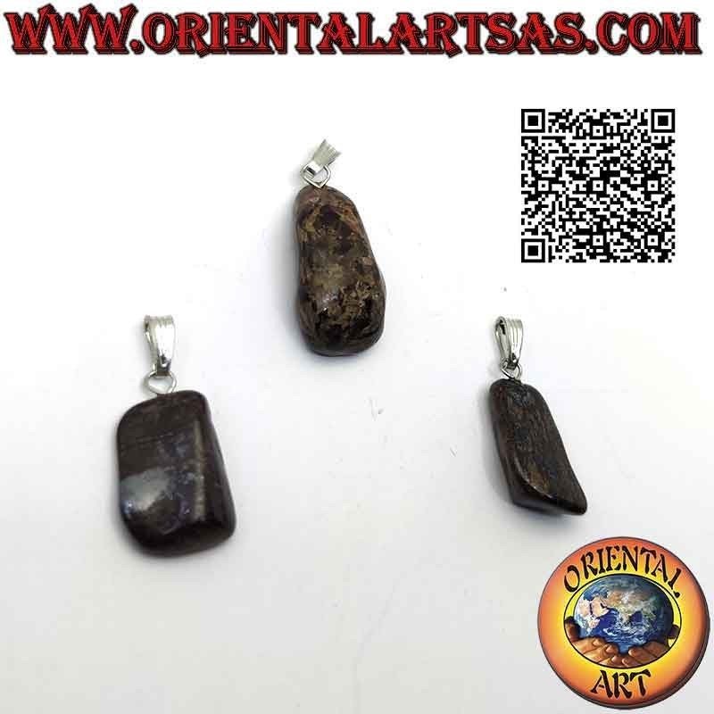 Natural Tumbled Bronzite Pendant Hypoallergenic Bail | Oriental Art