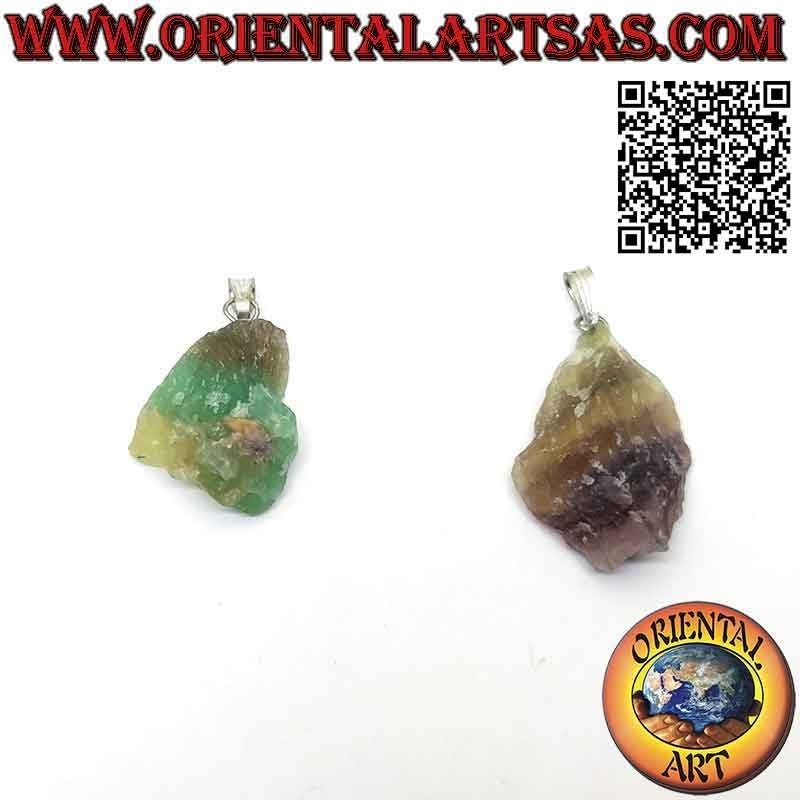 Ciondolo Fluorite Naturale Grezza Anallergico | Oriental Art