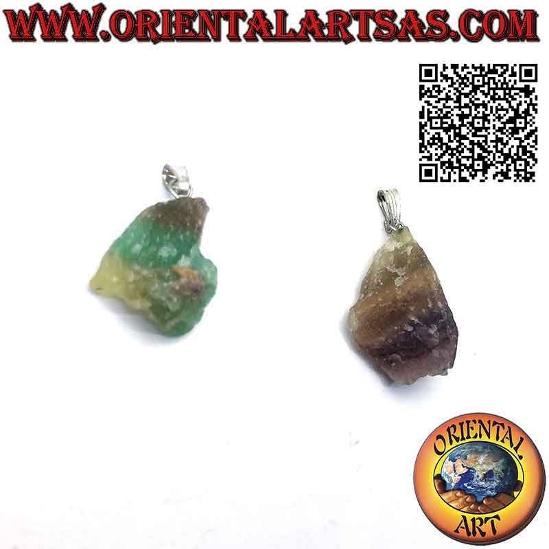 Ciondolo Fluorite Naturale Grezza Anallergico | Oriental Art