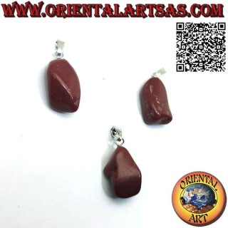 Colgante Jaspe Rojo Natural Pulido Hipoalergénico