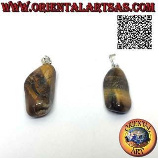 Colgante Ojo de Tigre Natural Pulido Hipoalergénico