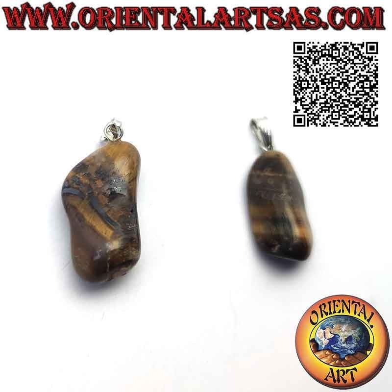 Colgante Ojo de Tigre Natural Pulido Hipoalergénico