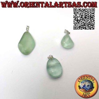 Ciondolo Fluorite Naturale Burattato Anallergico | Oriental Art