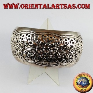 Bracelet argent rigide ciselé à la main