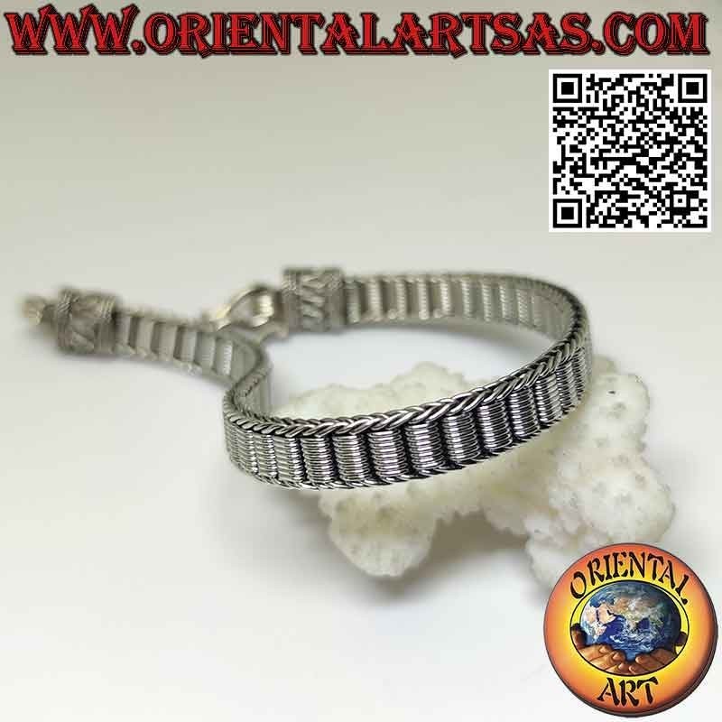 Bracciale Argento 925 Piatto Spirali e Serpentina | Oriental Art