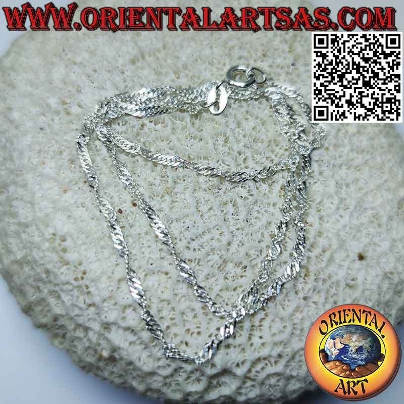 Gliederkette "Singapur" in 925er Silber (Stärke 2 mm)