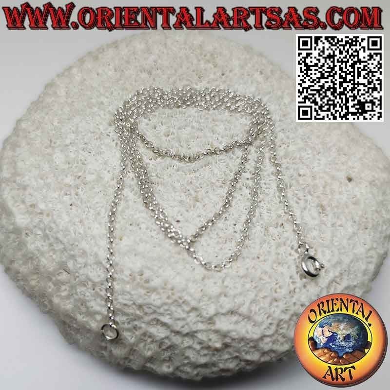 Collier chaîne en argent 925‰ avec petits anneaux ronds (1 mm d'épaisseur)