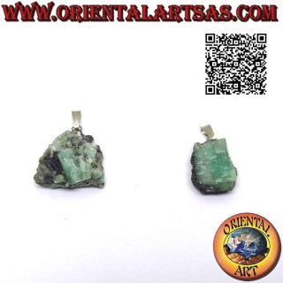 Colgante Esmeralda Bruta Natural | Metal Hipoalergénico