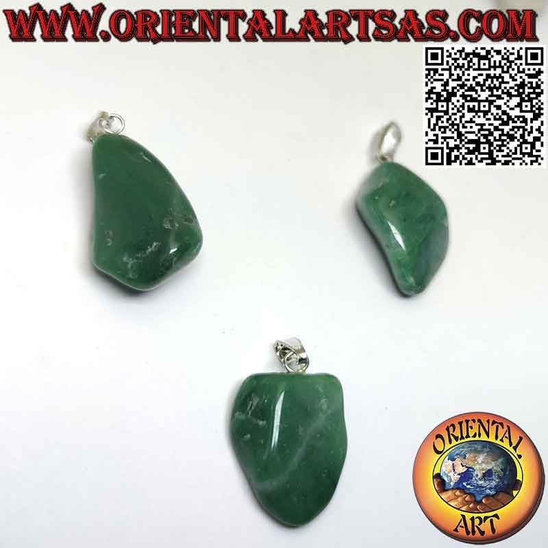 Ciondolo Giada Naturale Burattata (Giadeite) Anallergico | Oriental Art