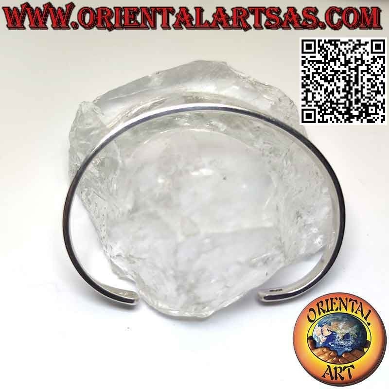Bracciale rigido in argento 925‰ liscio e piatto (6 mm di larghezza)