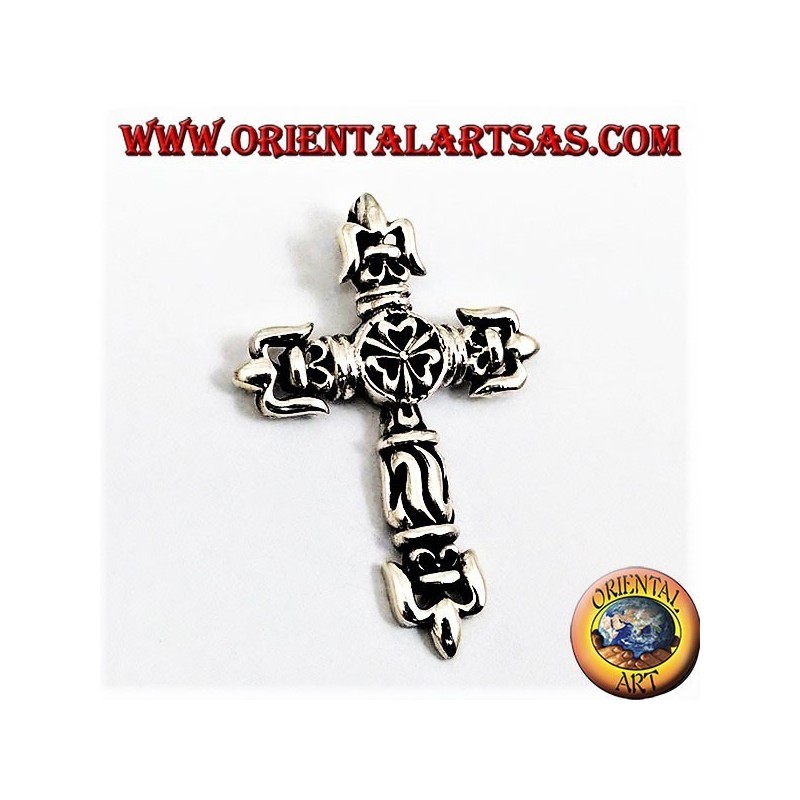Pendentif argent, croix gothique