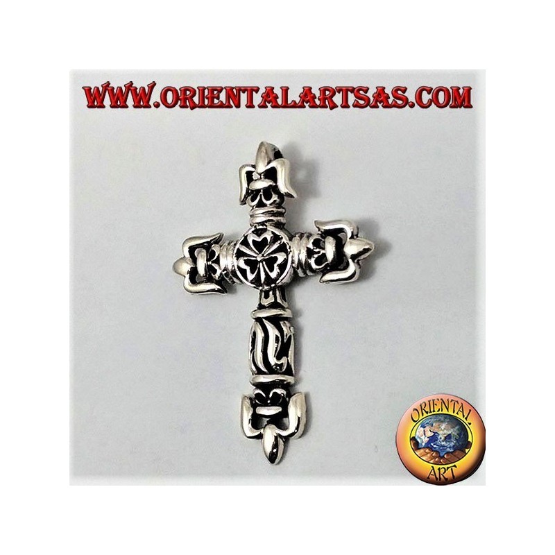 colgante de plata, cruz gótica
