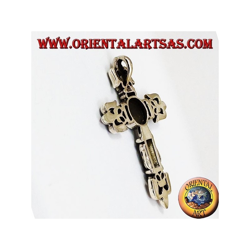 Pendentif argent, croix gothique