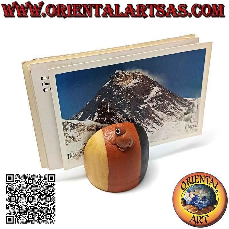 Portalettere / Portatovaglioli con ranocchio in terracotta realizzato a mano