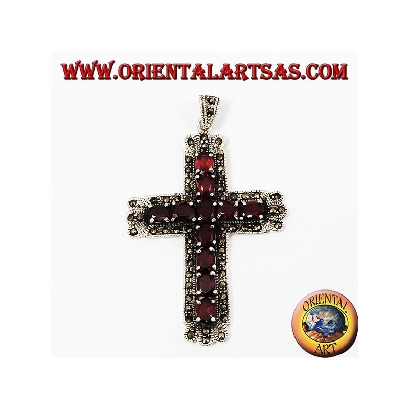 colgante de la "cruz de plata con granates y marcassiti