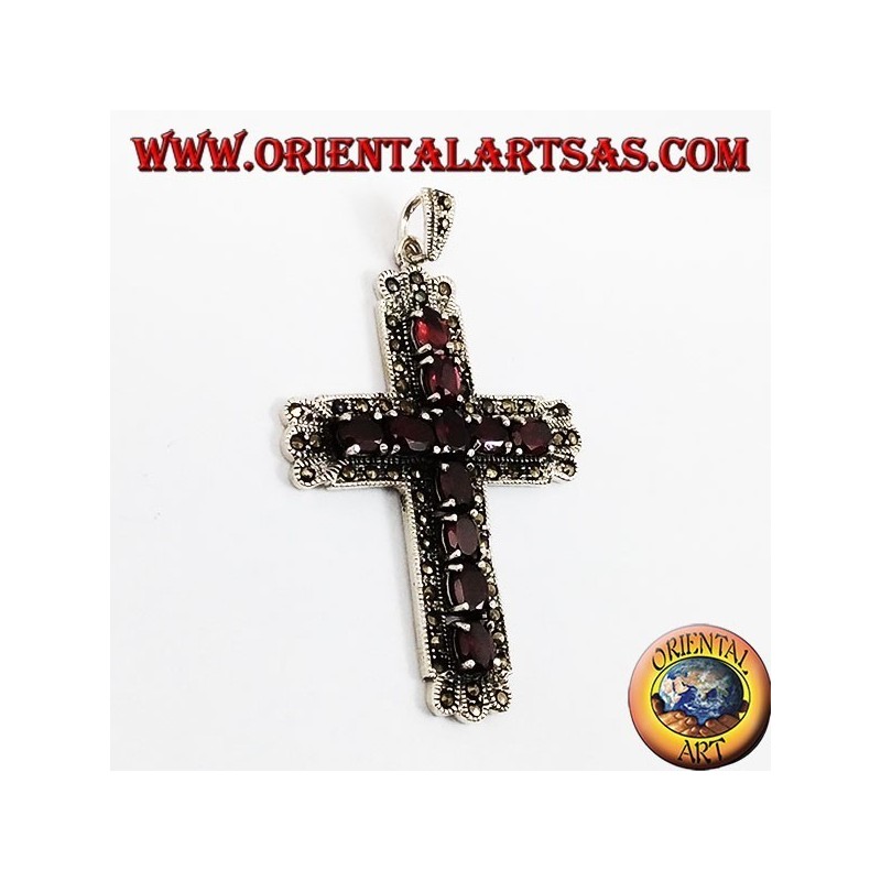 colgante de la "cruz de plata con granates y marcassiti