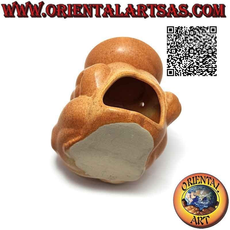 Bruciatore per oli essenziali a forma di "Yogi", il maestro di yoga (feng shui zen) in ceramica