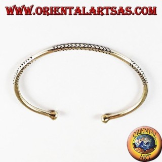 Silber-Armband, handgeschnitzte Rundprofil 