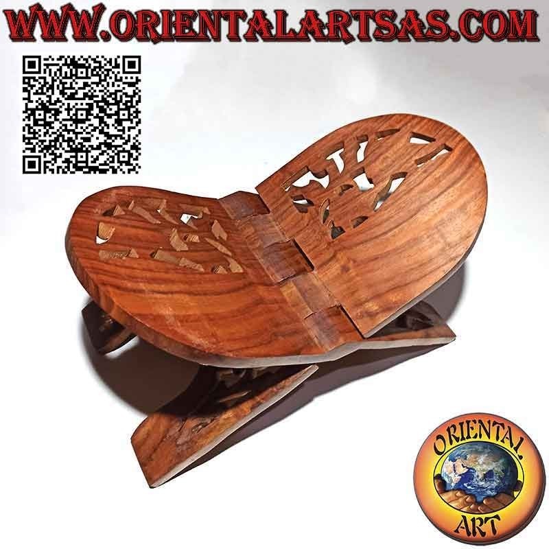Traditional Arabic book stand / stand with floral decoration and openwork, in rosewood