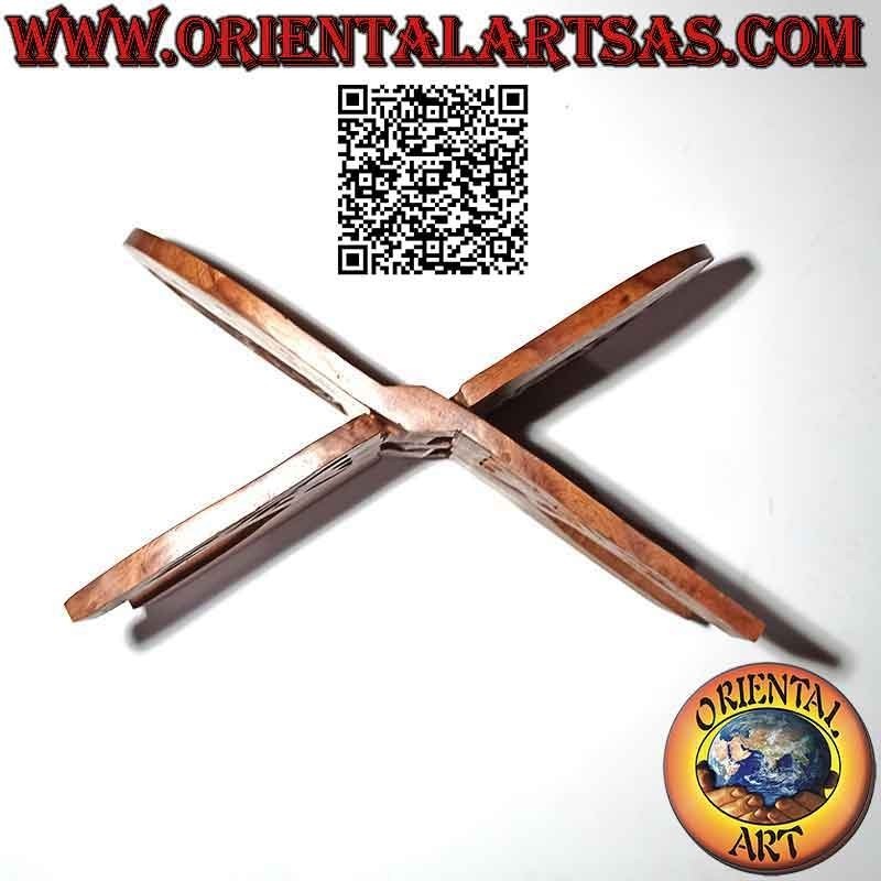 Atril/atril para libros árabe tradicional con decoración floral y calados, en palisandro