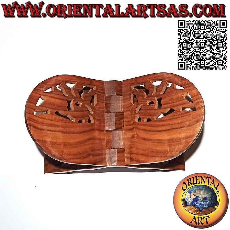 Traditional Arabic book stand / stand with floral decoration and openwork, in rosewood