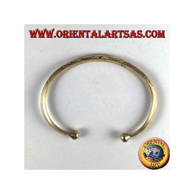 pulsera de plata, el perfil rombo tallado a mano