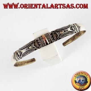 Silber-Armband, mit Platten 14 karätigem Gold handgefertigt 