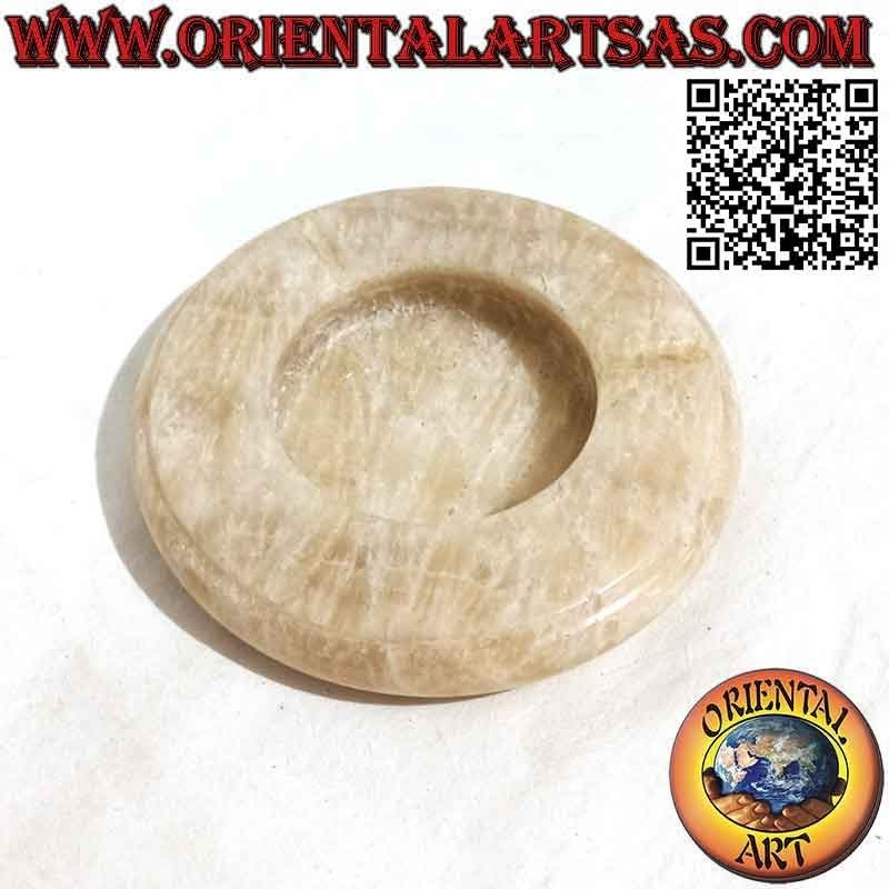 Klassischer Aschenbecher aus handpoliertem Alabaster