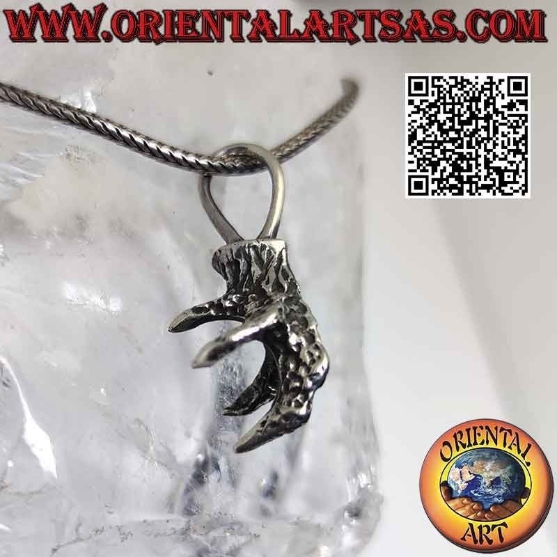 Colgante de plata en forma de garra de águila dorada (grande)