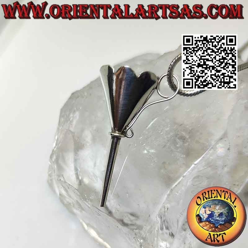 Colgante de plata, embudo de perfume (funcional)