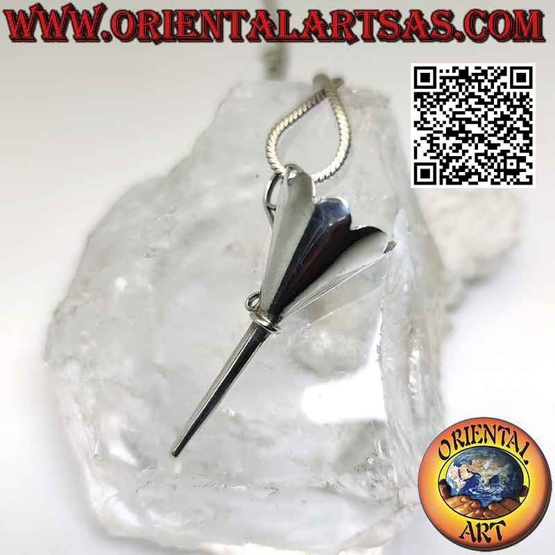 Silver pendant, perfume funnel (functional)