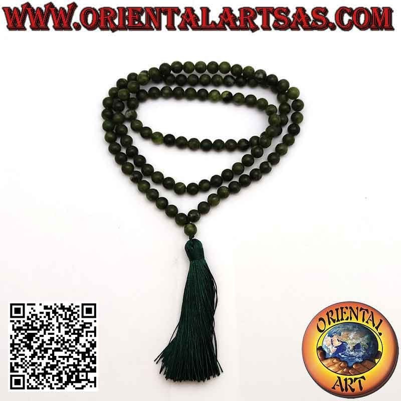 Mālā (Japamālā) Rosario budista de 108 cuentas de 9 mm. en jade natural