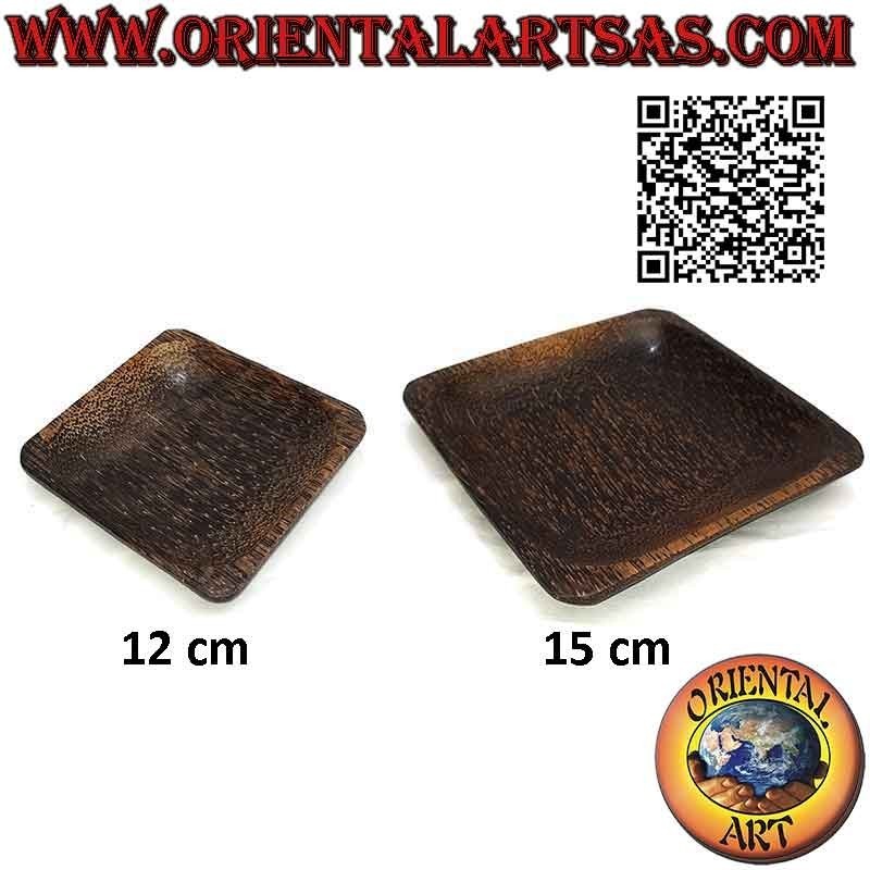Plateau valet carré en bois de cocotier
