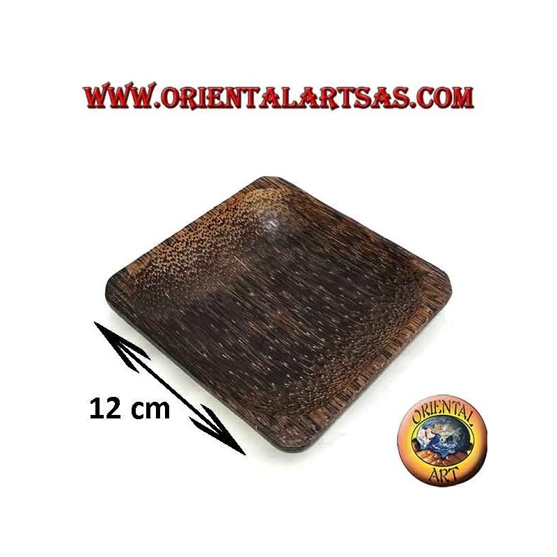 Plateau valet carré en bois de cocotier