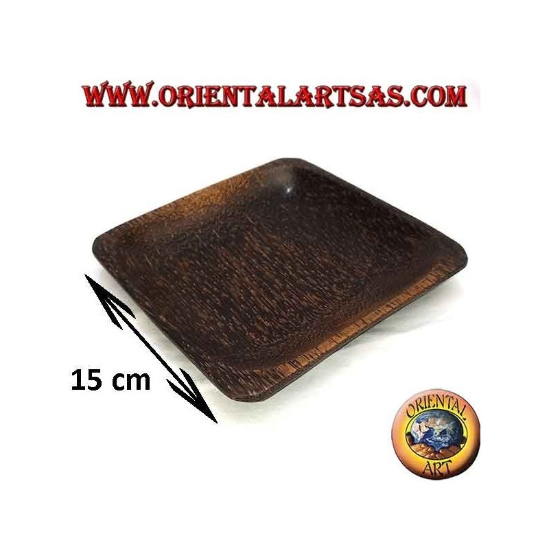 Plateau valet carré en bois de cocotier