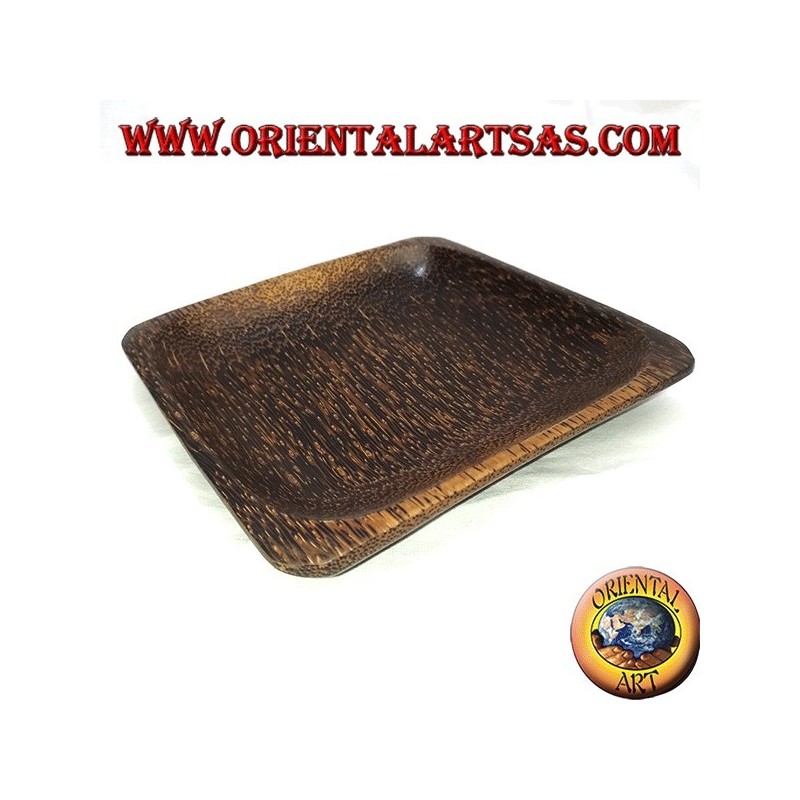 Bandeja valet cuadrada en madera de coco