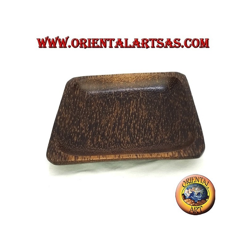 Square tray valet tray in coconut wood