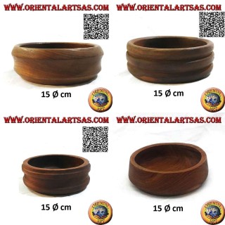 Niedriger Taschenleerer aus 15 cm Teakholz