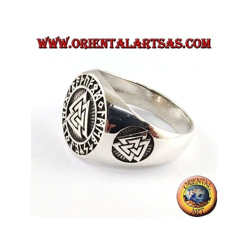 Silber Ring, Odins Knoten mit keltischen Runen