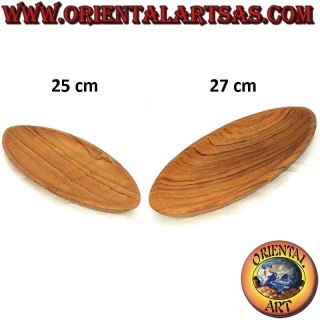 Svuotatasche vassoio ovale in legno di teak (medio)